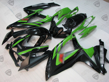 2008 2009 2010 Suzuki GSXR 600/750 black/green fairings