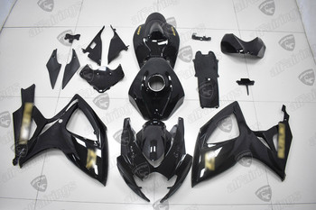 2006 2007 Suzuki GSXR 600/750 sparkle gloss black fairing kit