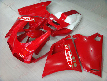 Ducati 916 Desmoquattro red and white fairings, Ducati Desmoquattro fairing kit for Ducati 748 and 996, Ducati 748 916 996 Desmoquattro fairing and body kit.