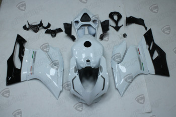 Ducati 899 1199 Panigale pearl white and gloss black fairing