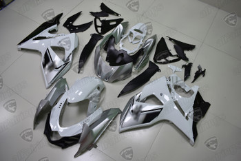 2009 2010 2011 2012 2013 2014 2015 2016 Suzuki gixxer GSXR1000 white and silver fairing