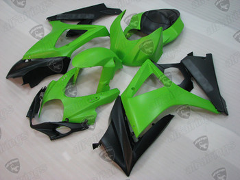 2007 2008 Suzuki GSXR1000 K7 K8 matte green and matte black fairing.