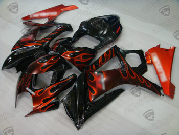 2007 2008 Suzuki GSXR1000 K7 K8 red flame fairing