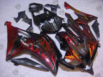 2008 2009 2010 2011 2012 2013 2014 2015 2016 Yamaha YZF-R6 red flame fairings