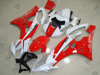 2006 2007 Yamaha YZF-R6 red and white fairings