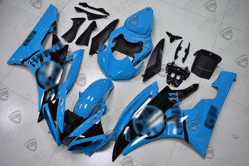 2006 2007 Yamaha YZF-R6 blue and black custom fairings