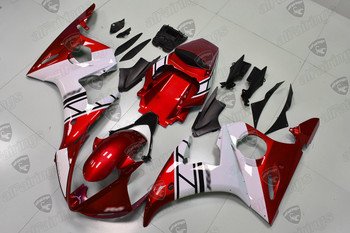 2003 2004 2005 Yamaha YZF R6 / 2006 2007 2008 2009 Yamaha YZF R6S red and white fairings