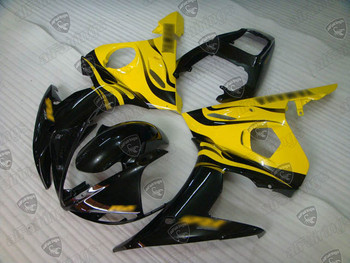 2003 2004 2005 Yamaha YZF R6 / 2006 2007 2008 2009 Yamaha YZF R6S black and yellow fairings