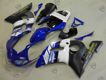 1999 2000 2001 2002 Yamaha YZF R6 blue white and black fairings