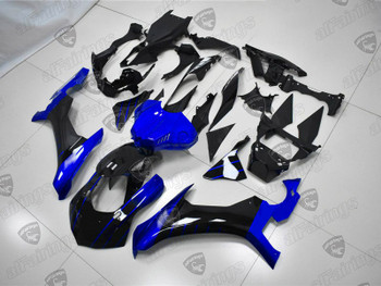 2015 2016 2017 2018 2019 Yamaha YZF R1 black and blue fairing kit