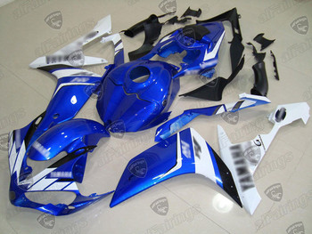 2007 2008 Yamaha YZF R1 blue and white fairing kit