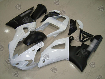 2000 2001 Yamaha YZF R1 white and black fairing kit