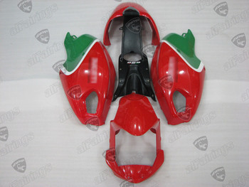 Ducati Monster 696 795 796 1100 custom plastic kit red and green