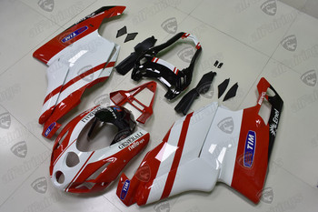 Ducati 749 999 custom fairing red and white