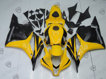 2009 2010 2011 2012 CBR600RR F5 custom fairing yellow/black scheme.