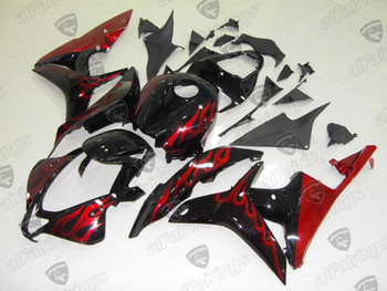 2007 2008 CBR600RR red ghost flame fairing kits