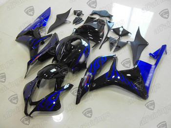 2007 2008 CBR600RR blue ghost flame fairing kits