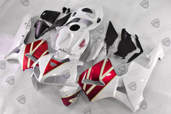 2005 2006 CBR600RR white/red fairing kit