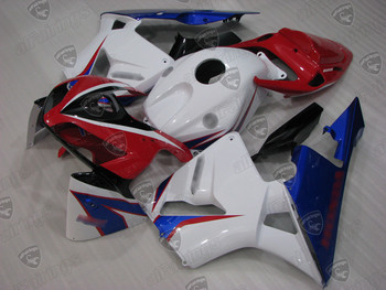 2005 2006 CBR600RR custom fairings red/white/blue