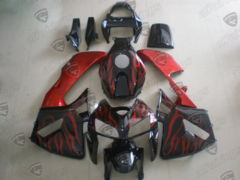 2005 2006 CBR600RR red flame fairings.