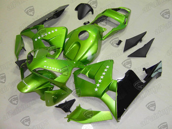 2003 2004 CBR600RR green and black fairing kits