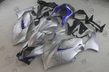 2021 2022 2023 2024 Suzuki GSX1300R Hayabusa metallic matte silver/candy blue fairing kit