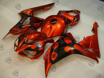 HONDA CBR1000RR Fireblade 2006 2007 custom fairing orange/black