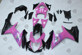 Suzuki gsxr600/750 gixxer custom fairing pink and black