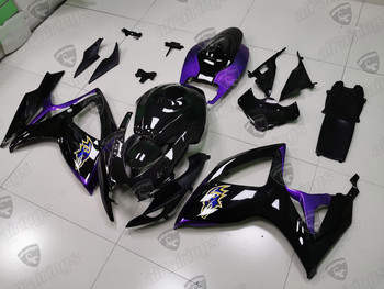 2006 2007 Suzuki GSXR600/750 custom fairings black and purple