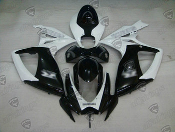 2006 2007 Suzuki GSXR600/750 white/black fairing kits