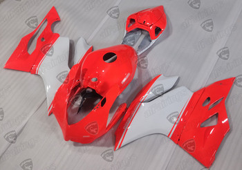 Ducati 959 1299 Panigale Fluorescent Red_Pearl White fairing kit