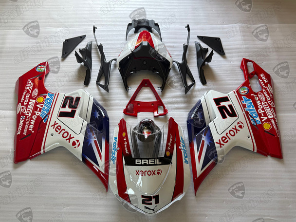 Ducati 848 EVO Ducati 1098 Ducati 1198 Troy Bayliss XEROX OEM replacement fairings