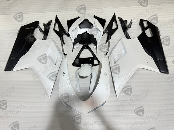 Ducati 848EVO 1098 1198 custom fairings white_black