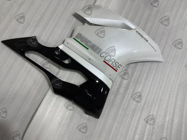 Ducati 959 Panigale 1299 Panigale plastic kit white_black Ducati 959 Panigale 1299 Panigale plastic kit white_black