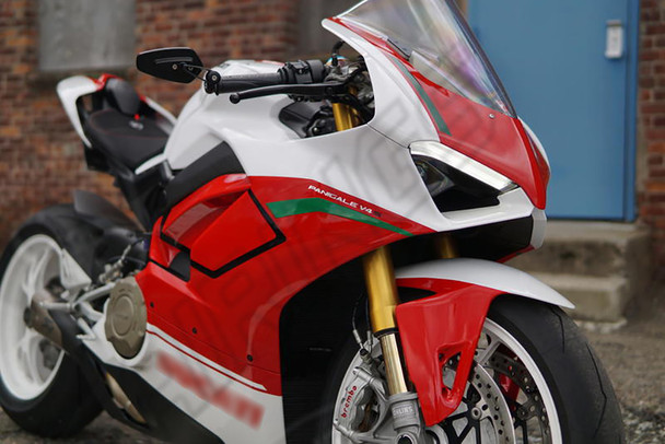 Ducati Panigale V4 V4S V4R custom fairing red and white