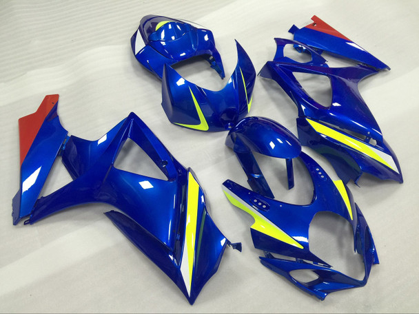 2007 2008 Suzuki GSXR1000 K7 K8 custom fairing blue paint scheme