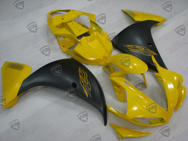 2009 2010 2011 Yamaha YZF R1 body kit yellow and black