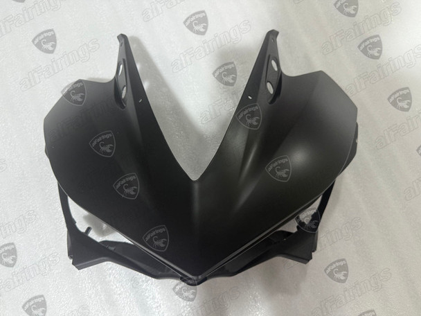 2015 2016 2017 2018 Yamaha YZF-R3 matte white and matte black front upper cowl