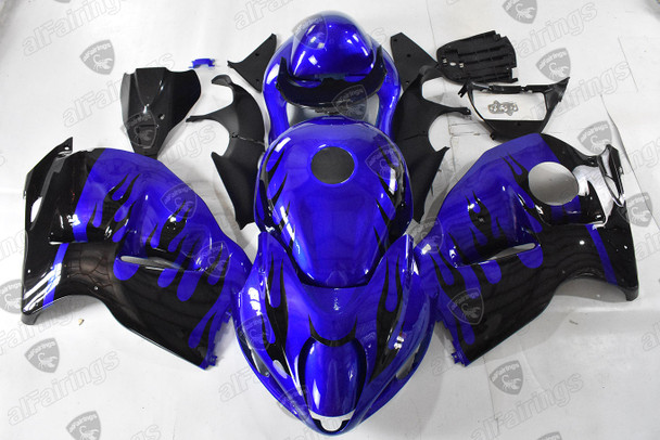 Suzuki Hayabusa GSXR1300 black flame fairings