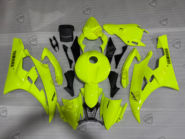 2006 2007 Yamaha YZF-R6 Neon Yellow Fluorescent Yellow bodywork 2006 2007 Yamaha YZF-R6 Neon Yellow Fluorescent Yellow bodywork