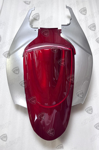 2006 2007 Suzuki GSX-R600/750 candy red_metallic silver tail fairing 2006 2007 Suzuki GSX-R600/750 candy red_metallic silver tail fairing