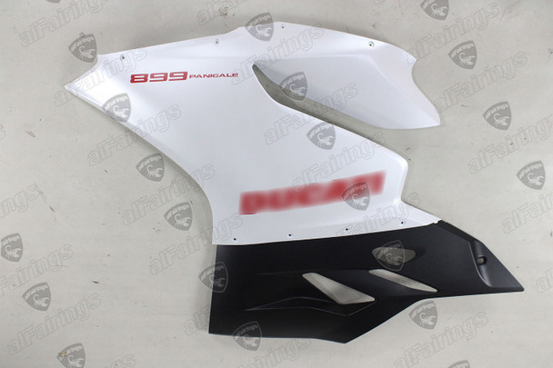 Ducati 899 1199 Panigale pearl matte white_matte black plastic kit