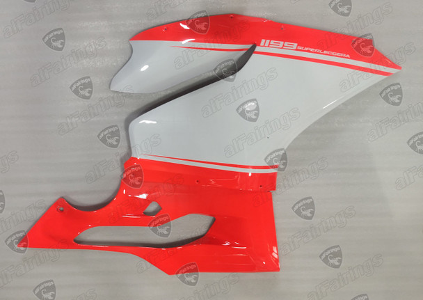 Ducati 959 1299 Panigale Fluorescent Red_Pearl White plastic kit Ducati 959 1299 Panigale Fluorescent Red_Pearl White plastic kit