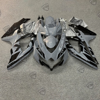 Fairings For Suzuki GSXR 600 750 Black Silver Jordan (2008-2009-2010)