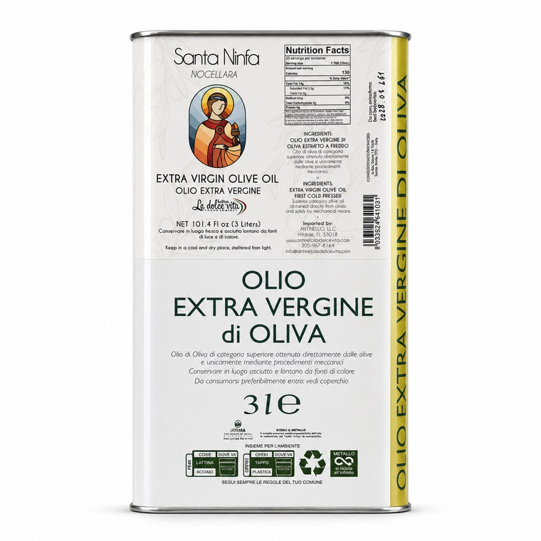 SANTA NINFA EVOO 3L / 101.4FL oz NEW HARVEST 2025