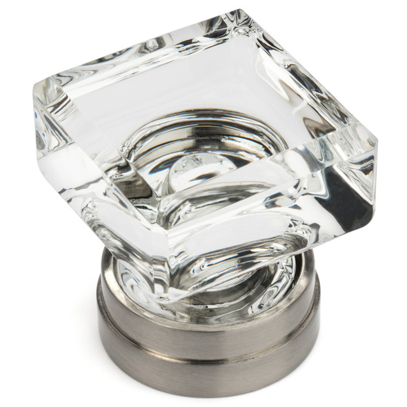 Cosmas 6578 & Clear Glass Square Cabinet Knob