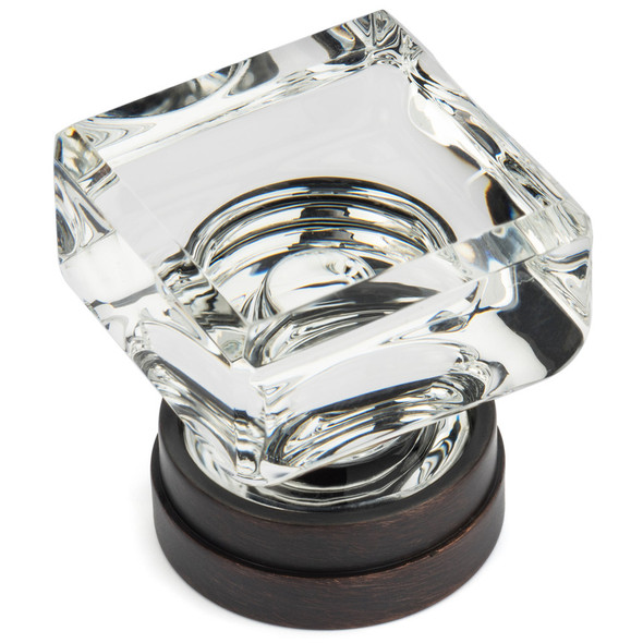 Cosmas 6578 & Clear Glass Square Cabinet Knob