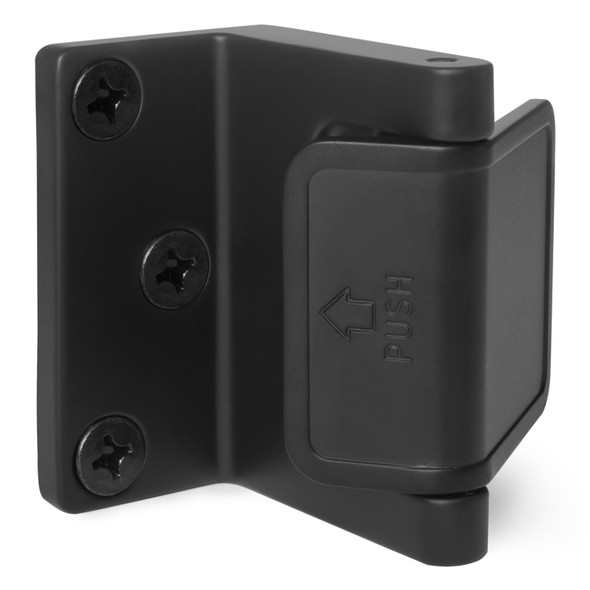 Designers Impressions 38429 Matte Black High Resistance Home Door Security Lock and Reinforcer