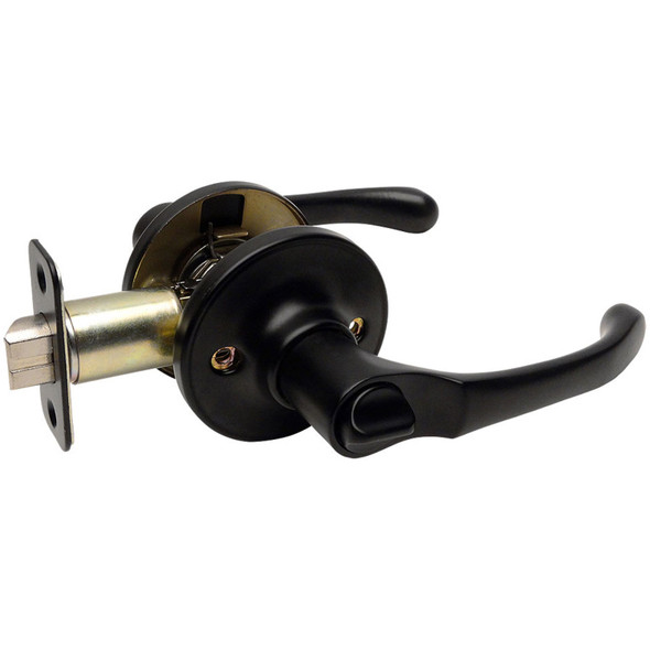 Designers Impressions Arlington Design Black Privacy Door Lever: 55-5466
