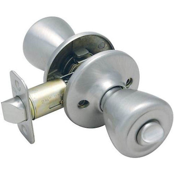 Designers Impressions Salem Design Satin Nickel Privacy Door Knob: 22-2466